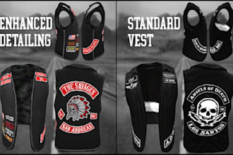 fivem kuttes custom fivem clothing kuttes mc mc vest biker clothing kuttes