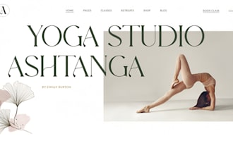 build squarespace pilates studio website fitness training yoga training website
