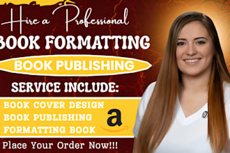 format book cover and manuscript for KDP, ingram paperback hardcover ebook