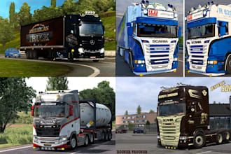 make custom trailer, liveries, trucks, custom ets2 mod, ats mod, ets skin