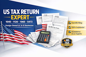 do USA tax filing, US tax returns, llc tax, business tax 1120 5472 1040 cpa