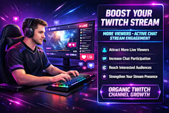 organically promote your twitch channel SEO ads for live viewers and chatters