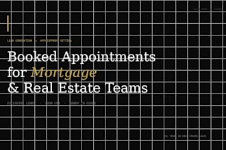 generate appointments for mortgage and real estate teams