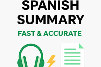 summarize your audio or text in spanish clearly and accurately