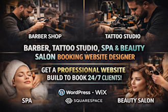 redesign beauty salon website, barbershop website, spa website, tattoo website