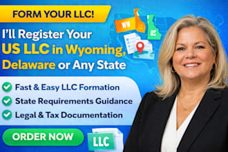 register your US llc in wyoming delaware or any state