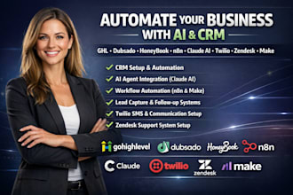 ghl dubsado honeybook n8n ai agent calude ai, followup boss, twilio zendesk make