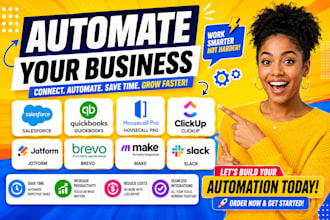 salesforce quickbooks housecall pro clickup jotform brevo make slack automation