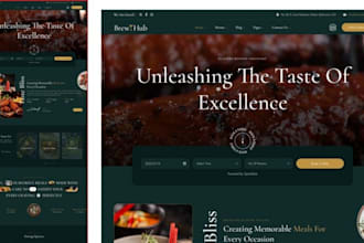 design restaurant website with menu, online ordering and table booking