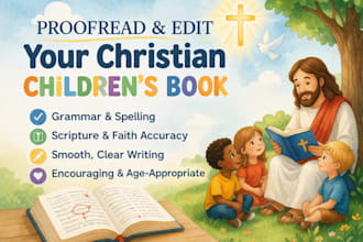 proofread and edit your christian childrens book and bible story books