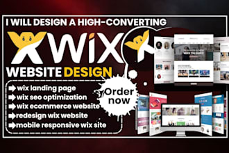 create a professional wix website design or redesign your wix site