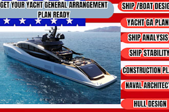design vessel ga plan, ship layout and marine cad drawings