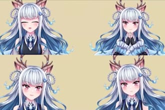 create live2d vtuber model, pro live 2d model 2d vtuber design live2d rigging