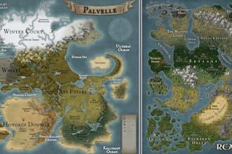 design fantasy world maps, city maps and rpg illustrations
