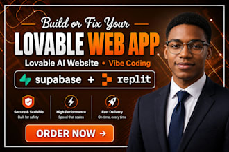 build lovable web app development, lovable bug fixing, supabase web app coding