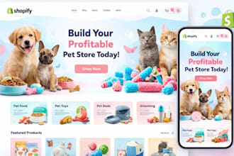 build or redesign profitable pet shopify store dog and cat dropshipping website