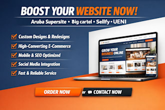 design and redesign aruba supersite big cartel carrd website design and redesign
