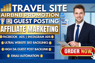 promote your airbnb and travel business to boost bookings and traffic