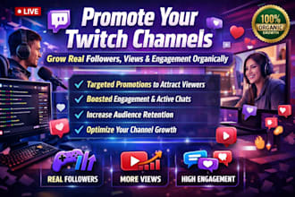 grow your twitch channel fast, SEO, real time viewers and chat interaction boost
