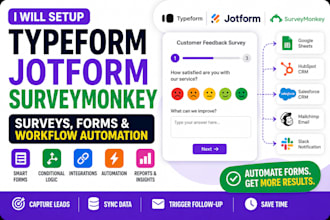 setup typeform jotform surveymonkey surveys forms and workflow automation