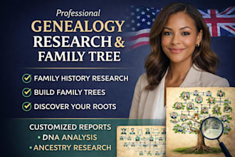 find your long, lost relatives, I do expert genealogy research