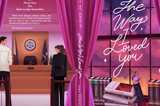 design professional romance book cover, book cover design fantasy romance cover