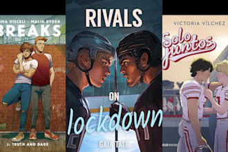 design gay romance mafia book cover illustration, full wrap lgbtq ya book cover