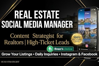 be your real estate social media manager and content creator for realtors