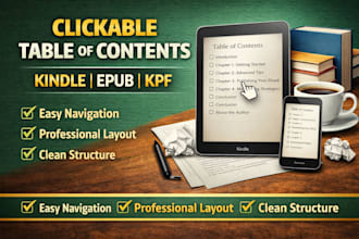 create a clickable table of contents for your ebook kindle epub kpf