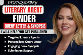 write book proposal, query letter and find active literary agent for your book
