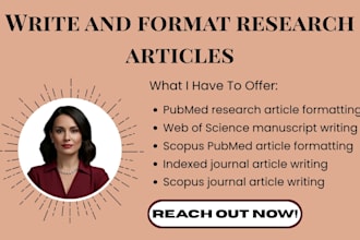 write and format research articles for scopus pubmed web of science journals