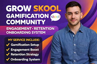 grow skool gamiification community engagement retention skool onboarding system