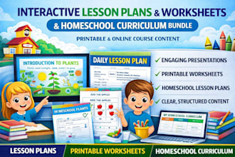 interactive lesson plans presentation printable worksheets homeschool curriculum