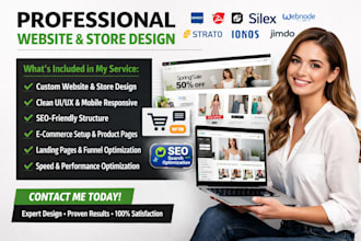 build siquando mobirise silex webnode strato ionos jimdo website store design
