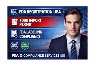do fda registration , food import permit, fda labeling compliance and fsvp agent