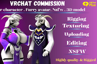 create furry vrchat avatar 3d vtuber model vrc avatar nsfw model avi outfit