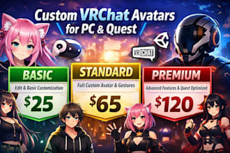 create, customize, and optimize vrchat avatars for PC and quest