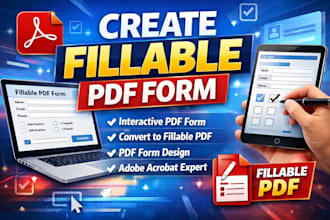 create fillable PDF form, interactive PDF form using adobe acrobat