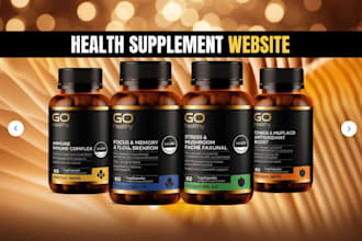 build shopify supplement store health supplement website