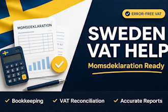 do sweden bookkeeping and vat reconciliation for momsdeklaration filing