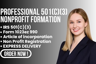 register 501c3 nonprofit startup, irs 501c3 tax exempt, 1023ez, 990, bylaw, ein