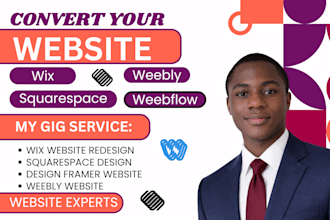 migrate and clone your wix weebly squarespace or webflow site to wordpress