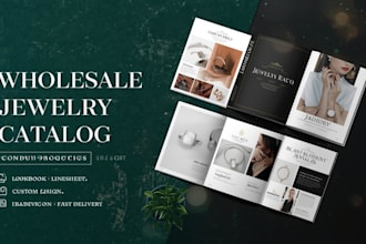 design wholesale jewelry catalog, magazine, linesheet, lookbook, manual guide