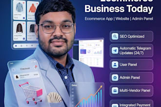 develop ecommerce website and flutter mobile app