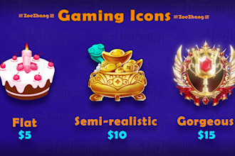 draw game icons and 2d assets