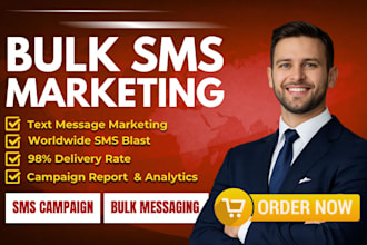 send bulk SMS marketing campaign, text message, bulk email and SMS blast