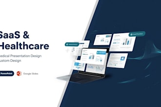 design saas, healthcare, medical presentation design on powerpoint, google slide