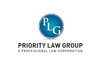 design text personal injury law firm logo