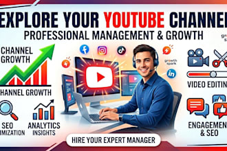 be your youtube channel manager and content creation monthly