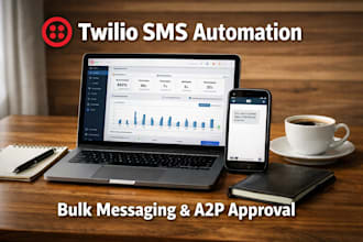 do twilio SMS automation, a2p approval and bulk messaging setup